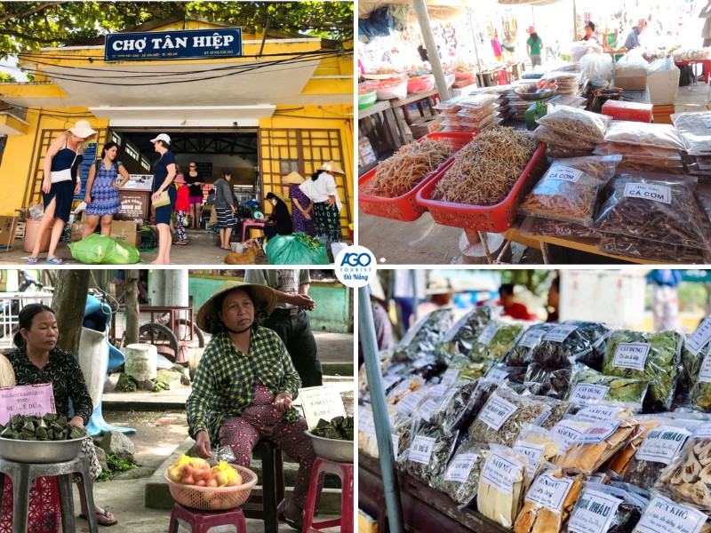 Quý khách sẽ đến tham quan và mua sắm những món quà đặc sản tại chợ Tân Hiệp khi đi tour Cù Lao Chàm Đà Nẵng