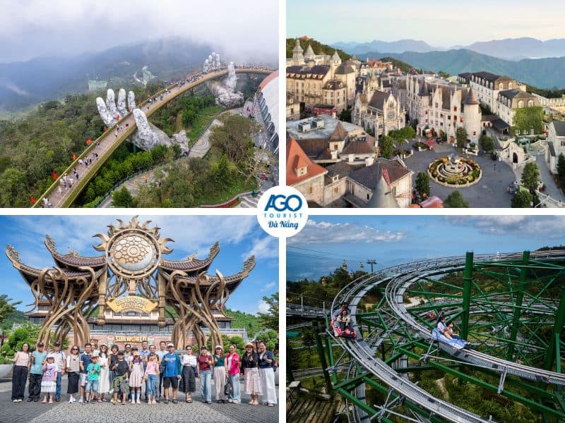 Đoàn đến tham quan khu du lịch Bà Nà Hills khi đi tour Đà Nẵng Hội An Bà Nà