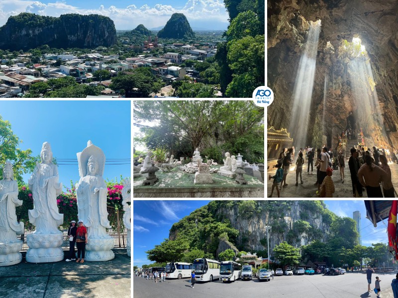 Đoàn công ty mình sẽ đến tham quan Núi Ngũ Hành Sơn và Làng đá mỹ nghệ Non Nước khi đi tour