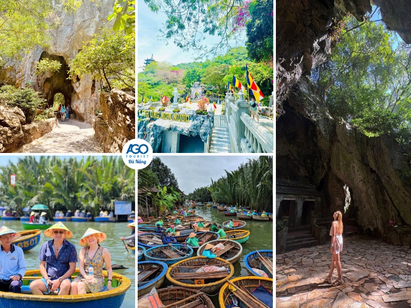 Đoàn sẽ đến tham quan Ngũ Hành Sơn, Làng đá mỹ nghệ Non Nước và Rừng Dừa Bảy Mẫu khi đi tour Đà Nẵng Hội An 4 ngày 3 đêm