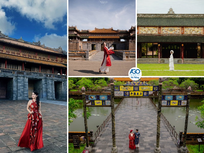 Đoàn đến tham quan Đại Nội Huế khi đi tour Hà Nội Đà Nẵng 4 ngày 3 đêm