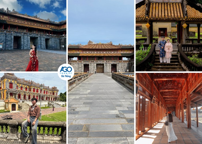 Đoàn tham quan Đại Nội Huế trong hành trình tour Sài Gòn Đà Nẵng 4 ngày 3 đêm