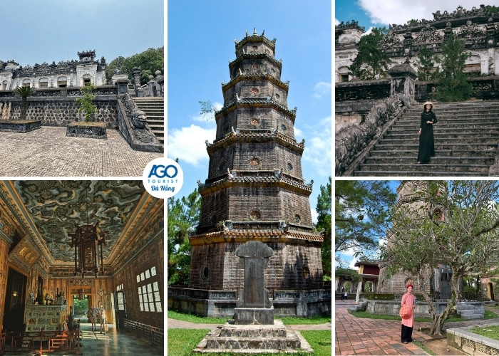 Đoàn đến tham quan Lăng Khải Định và chùa Thiên Mụ khi đi tour du lịch Sài Gòn Đà Nẵng 4 ngày 3 đêm