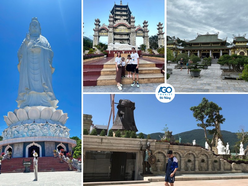 Đoàn sẽ đến tham quan chùa Linh Ứng, Công viên 7 kỳ quan thế giới và chợ Cồn khi đi tour Team Building tại Đà Nẵng
